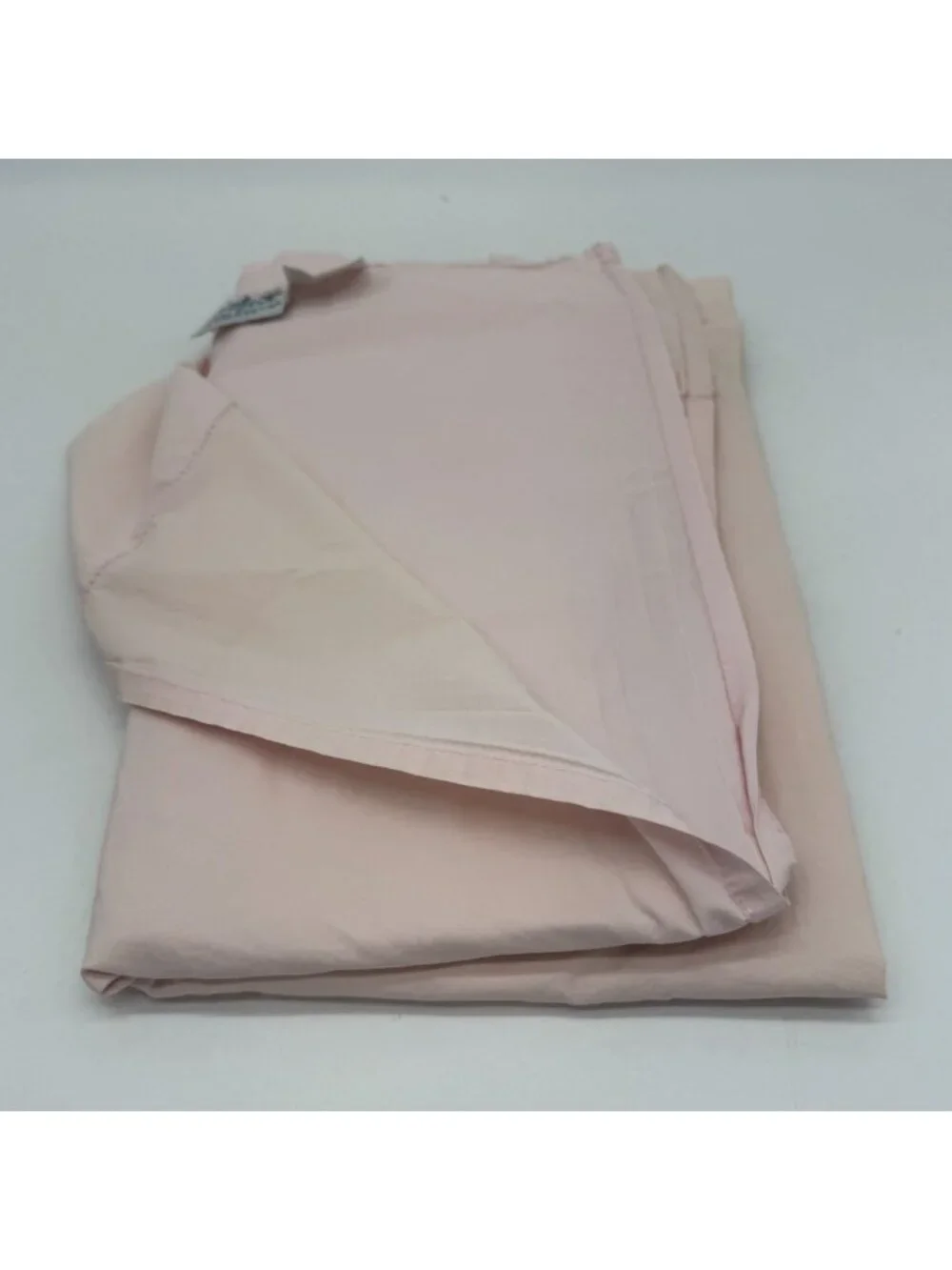 Cuddledown Light Pink 100% Organic Cotton Twin Flat Sheet Classic Bedding